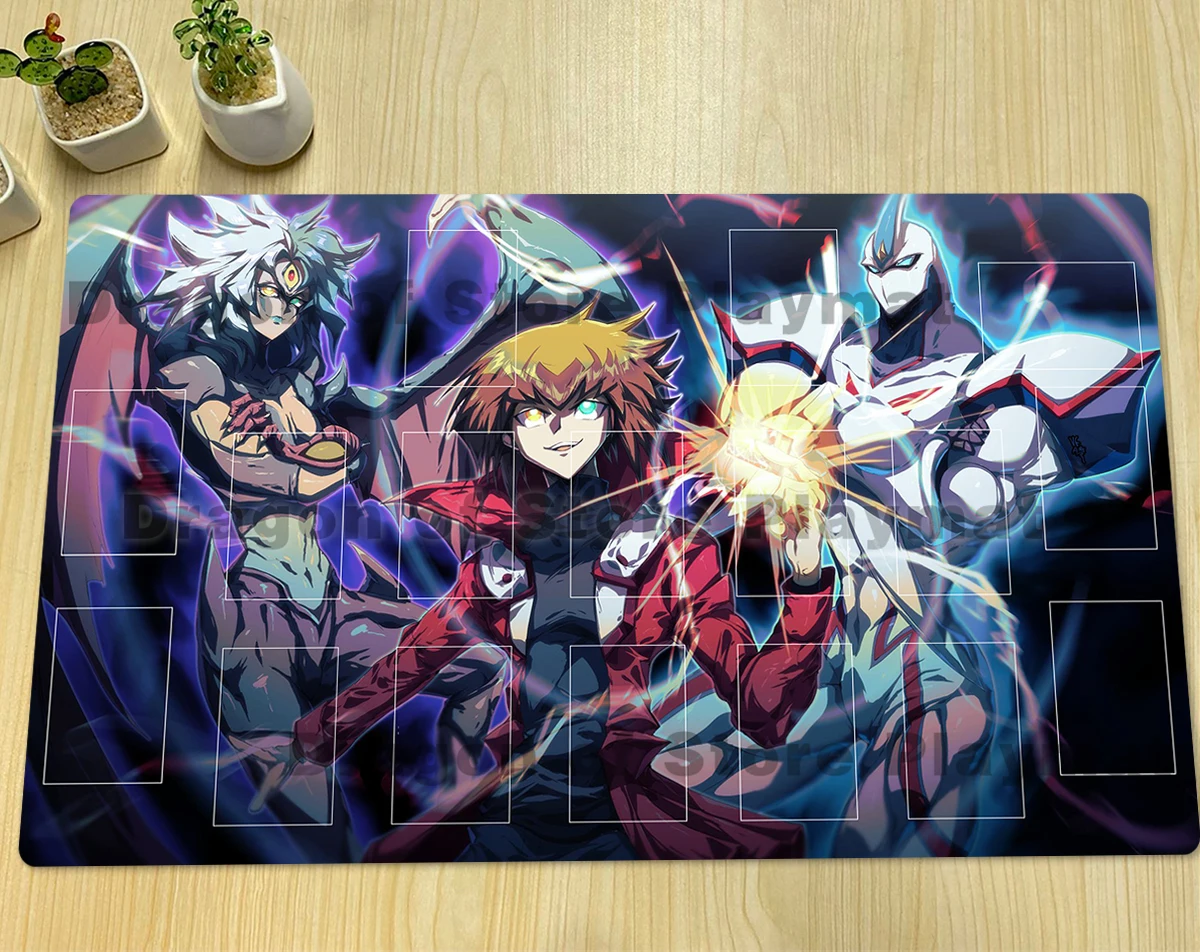 YuGiOh Yubel Playmat Elemental HERO Neos Jaden TCG CCG Mat Board Game Duel Pad Trading Card Game Mat Rubber Mousepad Free Bag