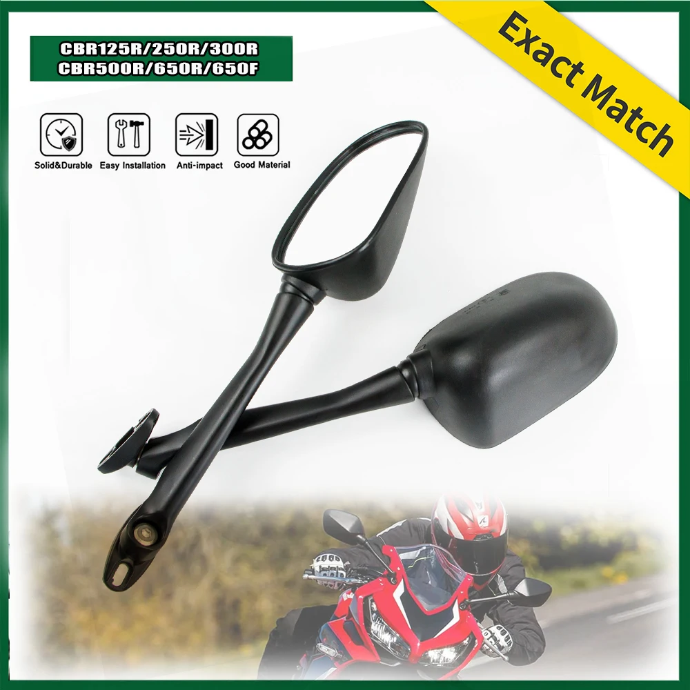 

Motorcycle Rearview Side Mirror Fit for CBR125R CBR250R CBR300R CBR500R CBR650F CBR650R Rear View Mirrors CB1300S CBR 300R 500R