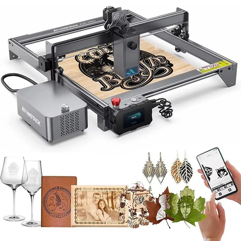 

Xiangyin X20 PRO A20 S20 Engraving Machine 130W 20W Optical DIY CNC Engraver Cutter With Twin-Cylinder F30 Pro A
