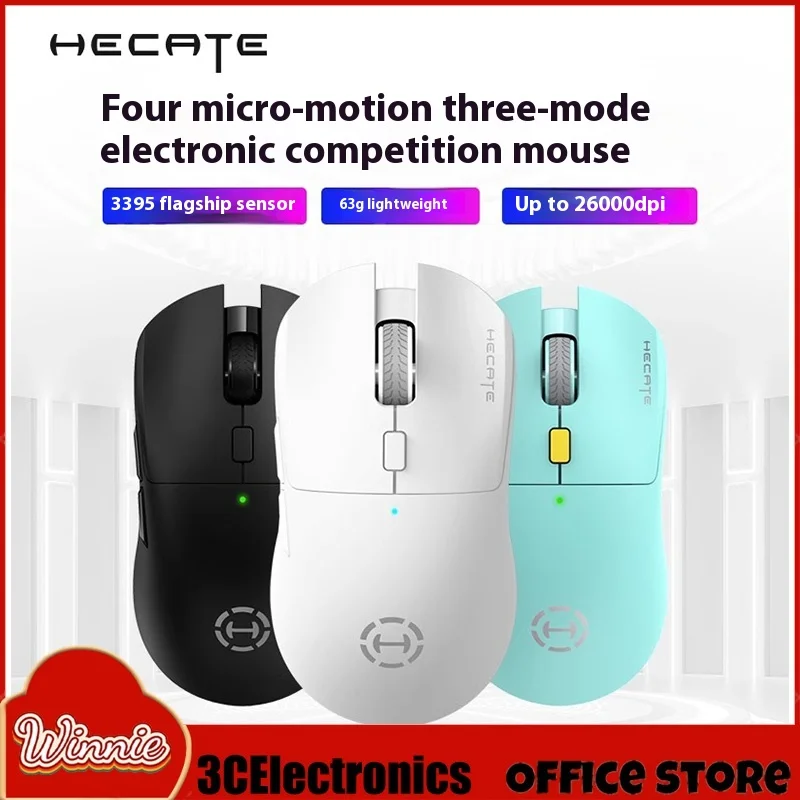 Edifier hecate g3m pro mouse tri modo paw3395 sem fio bluetooth leve mouse e-sports gamer acessório para computador pc presente