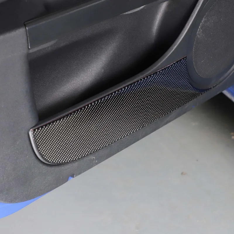 

For Seat Leon 2008 2009 2010 2011 2012 Soft Carbon Fiber Car Front Rear Door Anti-kick Panel Cover Trim Stickers Car Accessories