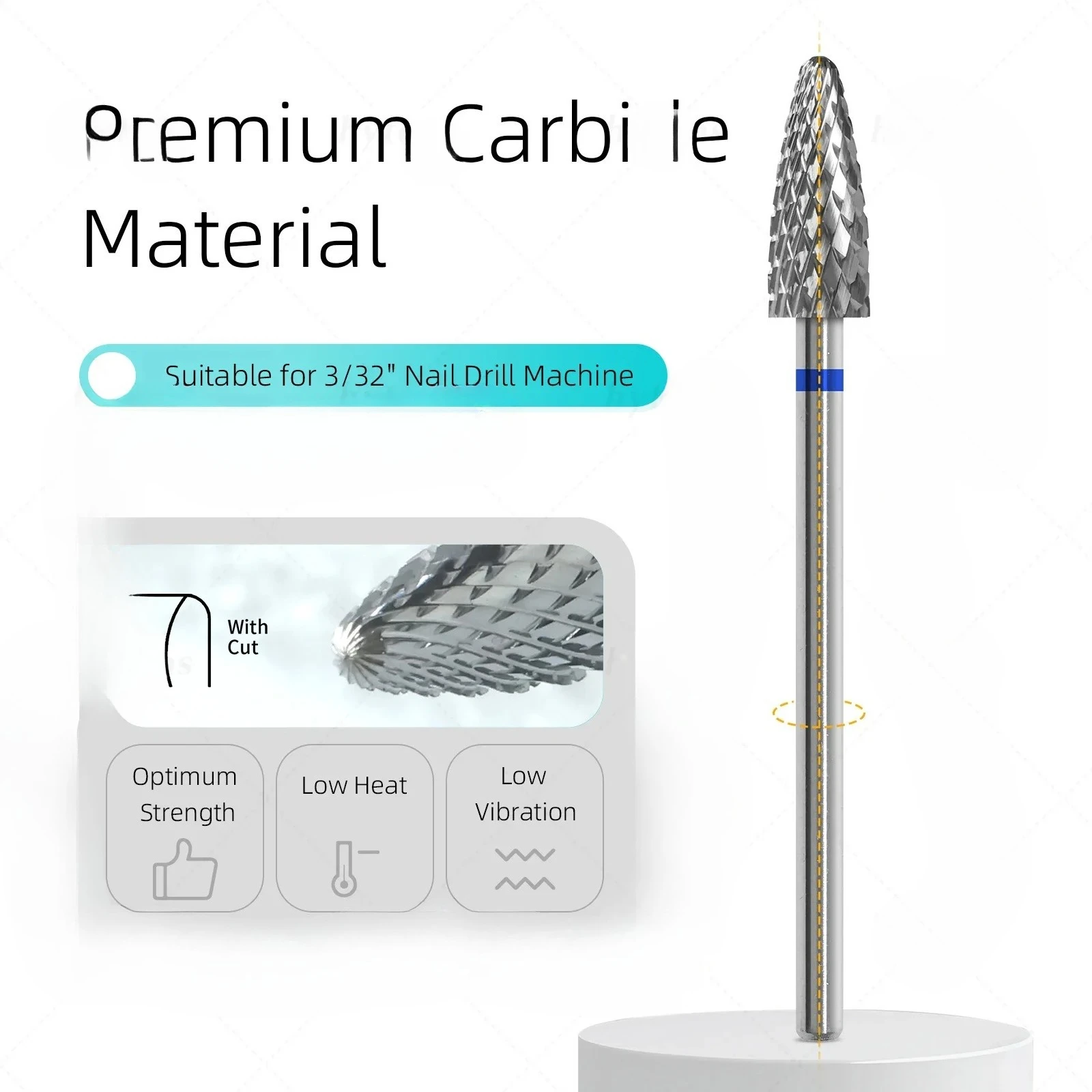 5 مللي متر لهب مسمار لقمة ثقب المهنية كربيد بت لإزالة هلام طلاء الأظافر أدوات مانيكير دائم لتقنيات الأظافر وDIY بها بنفسك #2