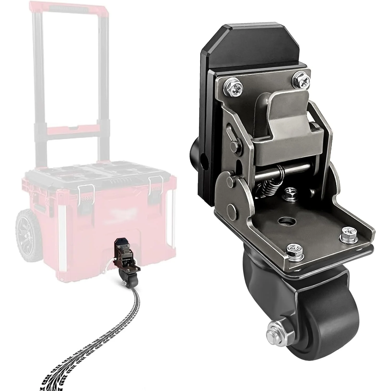 Packout Caster Front Wheel Kit Fit for Milwaukee Packout Rolling Tool Box