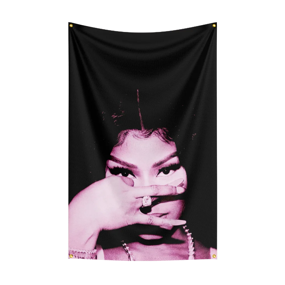 90x150cm Vintage N-nicki-minajs Band Flag Polyester Digital Printing Retro  Banner For Decor