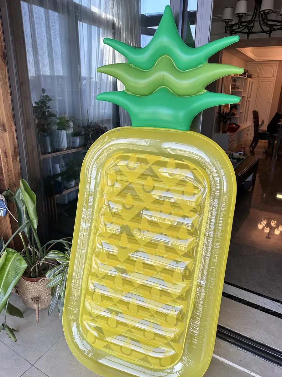 Adult large pineapple swimming ring party water inflatable toys adult children's pool floating boat thickened queen size floatin