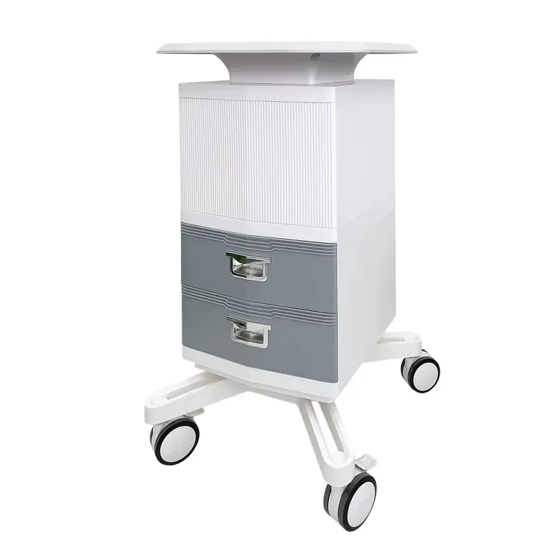 Durable 2 Drawer Beauty Trolley for Salon Spa Clinic Dentist Home Use Medical Apparatus Cart with Storage Shelf Professional