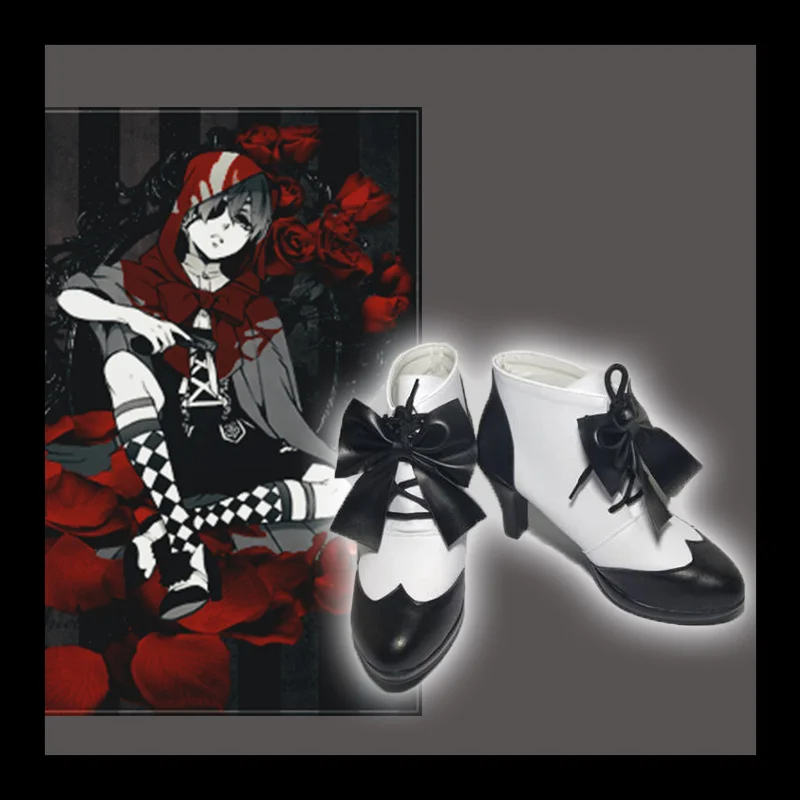 Anime Black Butler Little Red Riding Hood Ciel Phantomhive Cosplay Shoes Custom Made