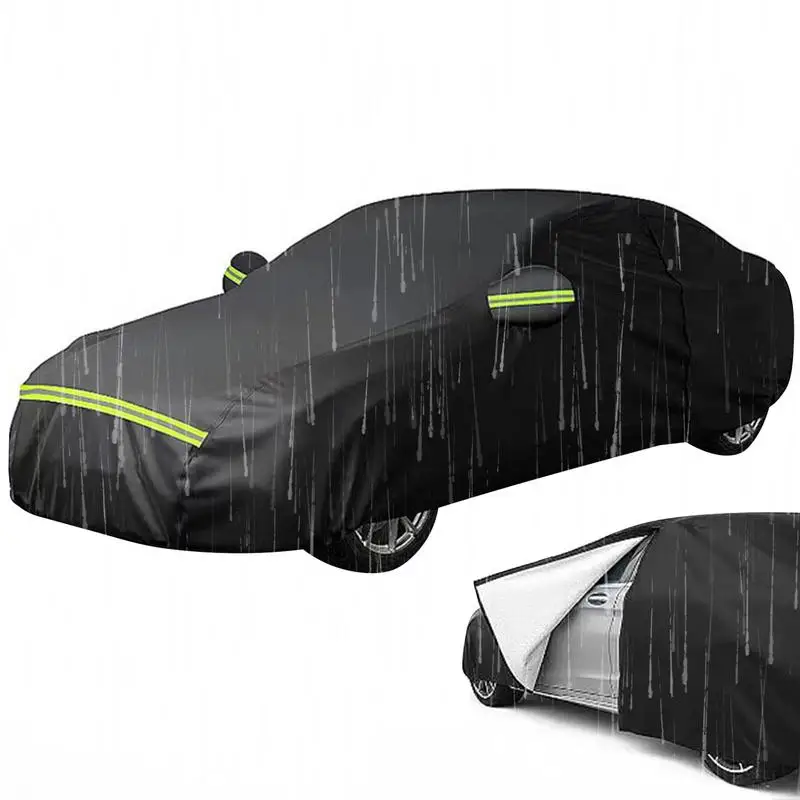 Car Full Exterior Black Cover auto all season protector cover vehicle dust safe covers Automobiles Outdoor Indoor case auto tool