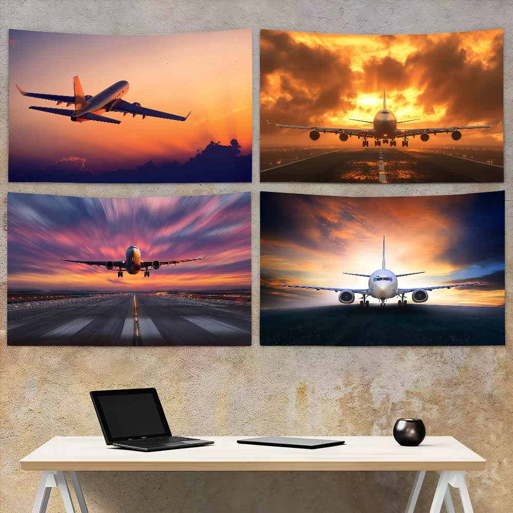 Classic Airplane Handsome flag Decoration Art Picnic Party Home Hanging Camping Outdoor Party Banner