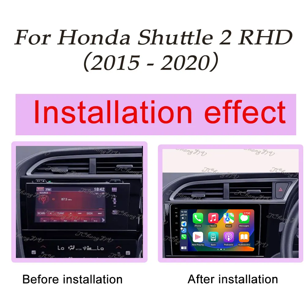 Carplay Android Auto for Honda Shuttle 2 RHD 2015 -  2020 Car Radio Video Multimedia Player Split Screen GPS Navi DSP Stereo BT
