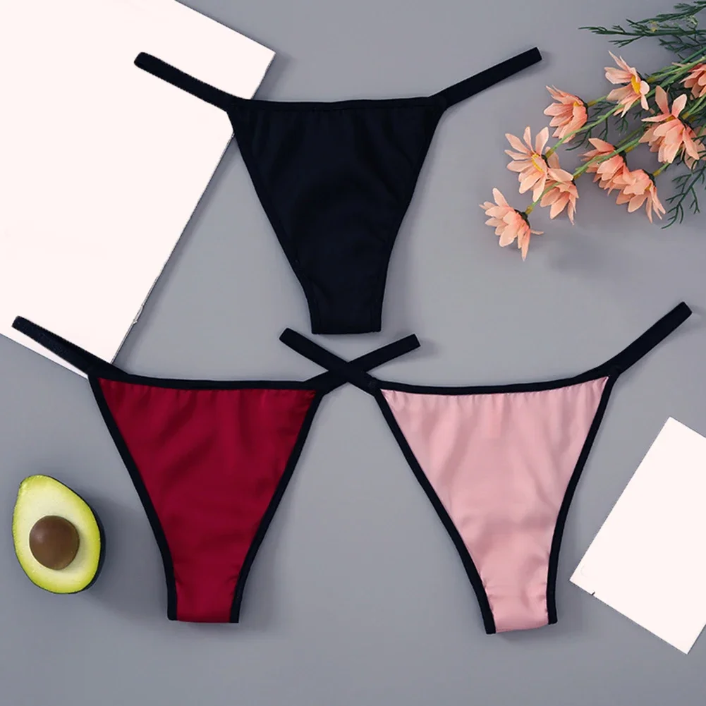 

For Casual Wear Ice Silk Briefs Sexy Underwear Lounge Wear Sleepwear Black Comfortable Sexy Sleepwear Basic Medium Stretch
