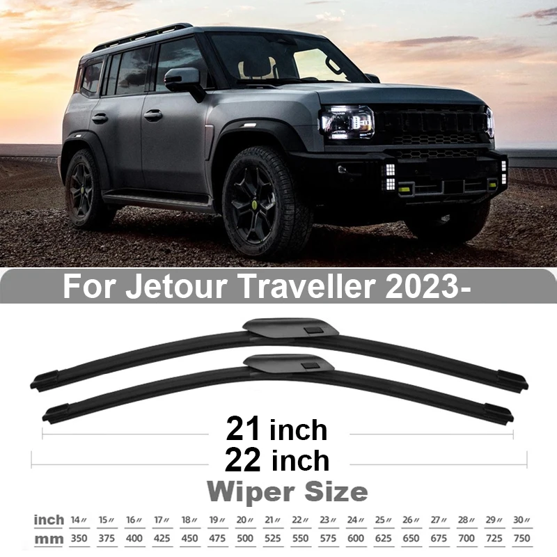 TONLINKER Wiper Blades For Jetour Traveller 2023 SUV 1.5T 2.0T Car Accessories Front Windscreen Wiper Blade Brushes Cutter Goods