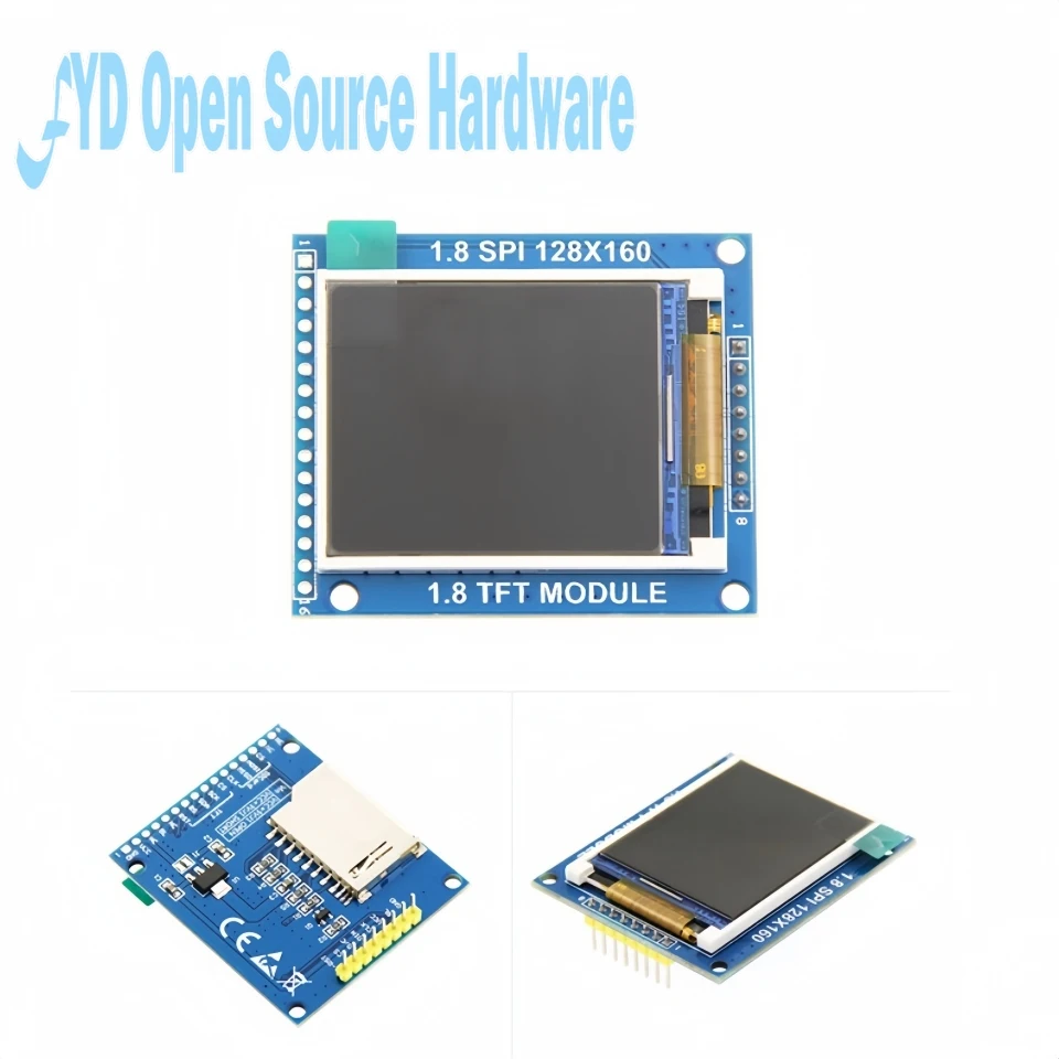 Display del modulo LCD TFT SPI seriale da 1.8 pollici 128*160 con adattatore PCB IC di alimentazione presa SD ST7735R IC driver per Arduino 51