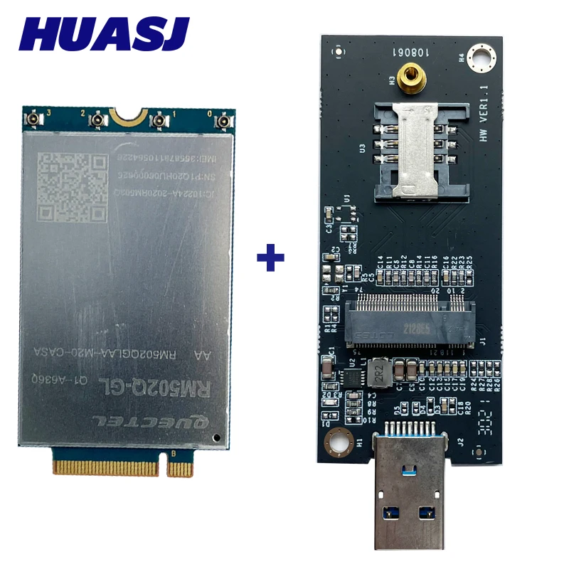 HUASJ RM502Q-GL 5G Sub-6 GHz M.2 LTE Module 5G NR Cat20 NSA and SA 5G Card