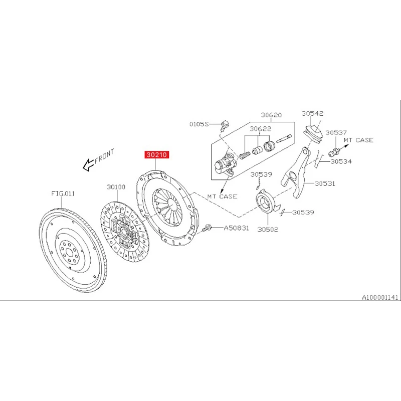 Genuine parts Clutch pressure plate /Clutch complement cover 30210AA670 For Subaru Impreza WRX STI  original