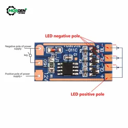 Módulo RGB de 5V-12V, 11 tipos de interruptor de botón de modo, módulo de lámpara de Color, placa de circuito de unidad de alta corriente, accesorios de iluminación, 5 uds.