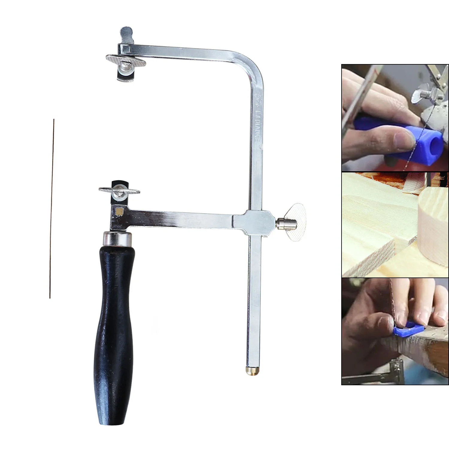 Jeweler's Saw Frame Kit with 2 Adjustable Blades: Precision Metal Cutting Tool for Wax Rings and Jewelry Making