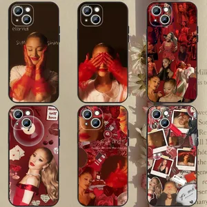 A-Ariana G-Enkelin SIM und Telefonabdeckung für Apple iPhone 15,14,13,12.11, XS, XR, X, 8,7, Pro, Max, Plus, schwarzer Silikon-Umhang 6 Hauptverkäufe Ariana Grande Fall - №2
