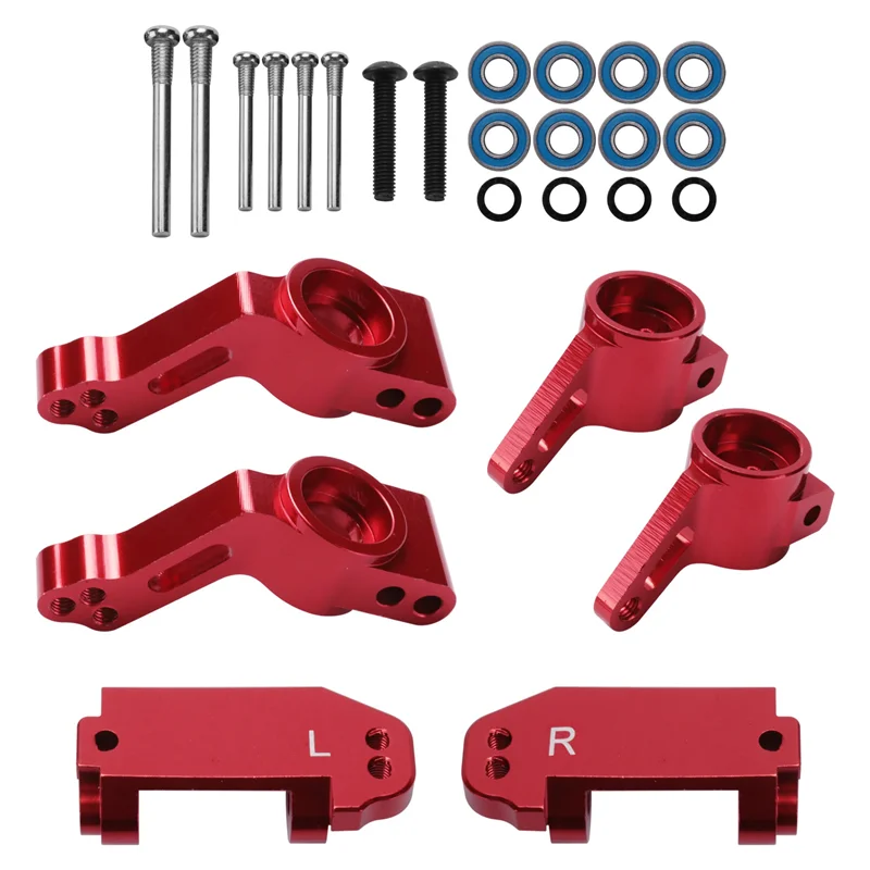 【EXCLUSIVE!】Metal Front Caster Block Steering Blocks Rear Stub Axle Carriers Kit For 1/10 Traxxas 2WD Slash Stampede Rustler Par