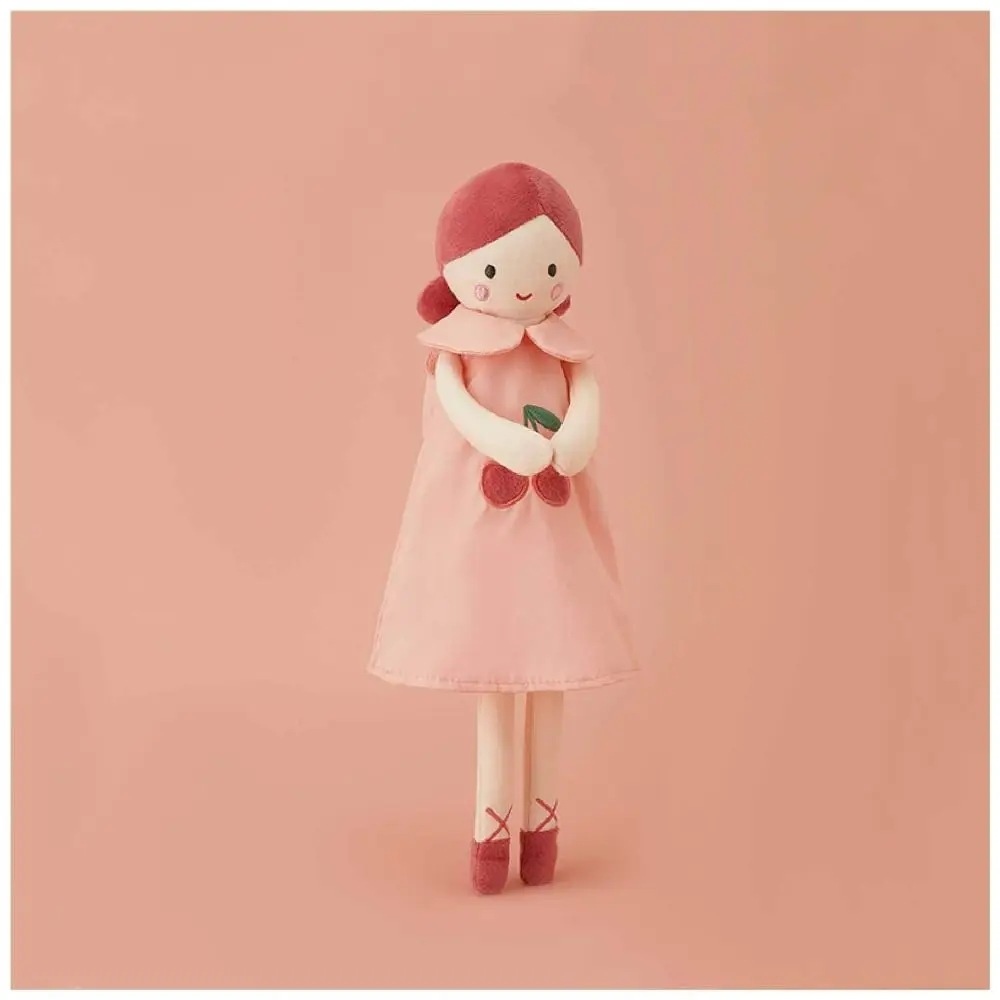 Lindo vestido estilo nórdico menina sapatos de balé macio decoração para casa princesa coroa de pelúcia 35/38cm vestido rosa presente de aniversário