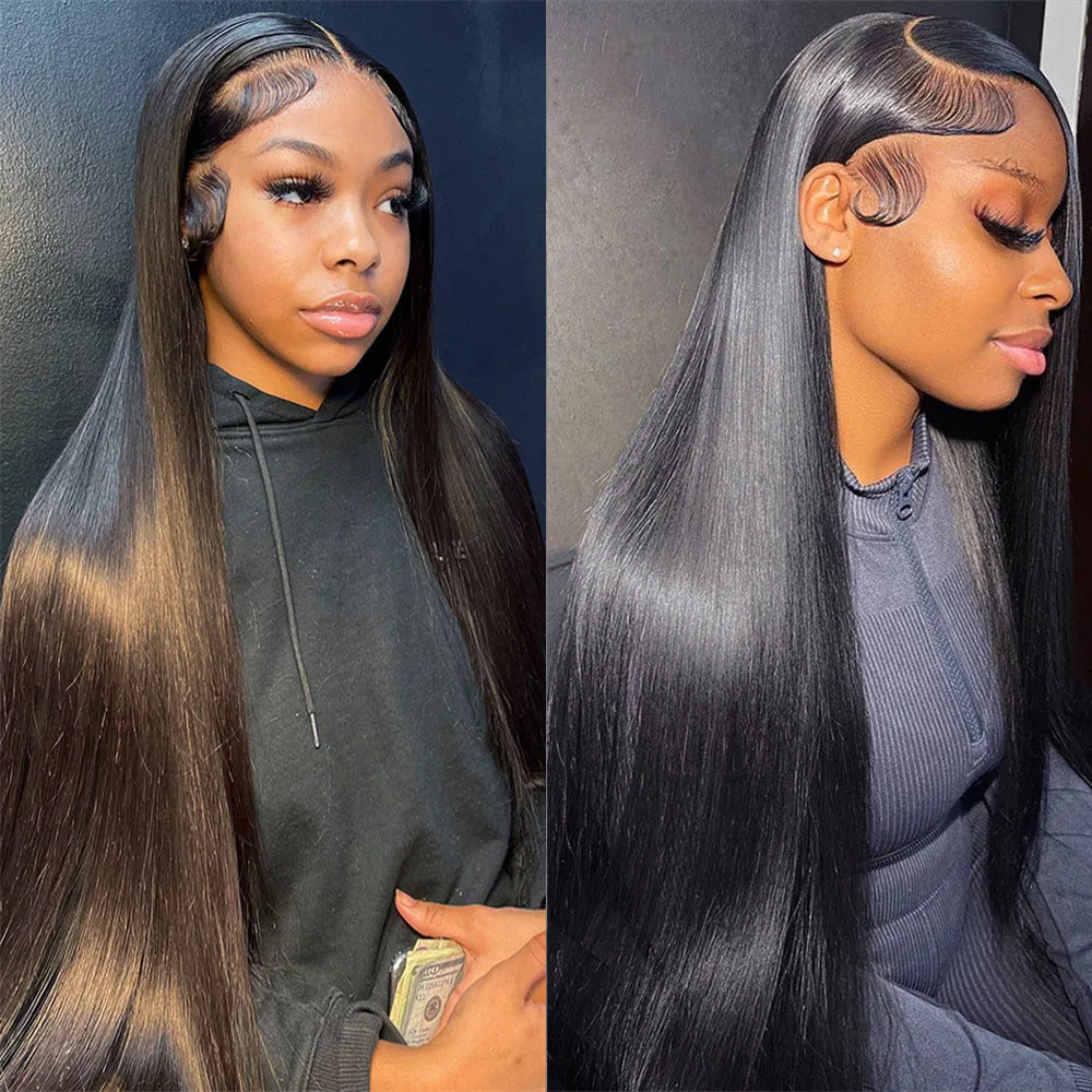 

40 Inch Curly Human Hair Wig For Black Women Pre Plucked Wigs Deep Wave Frontal Wig Wet And Wavy 13x4 360 Water Wave Hd Lace Wig