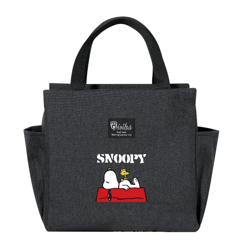 Snoopy-portabebés portátil para el almuerzo, bolsa aislante, bolsa enfriadora fresca, caja térmica para alimentos, bolsa contenedor de comida para