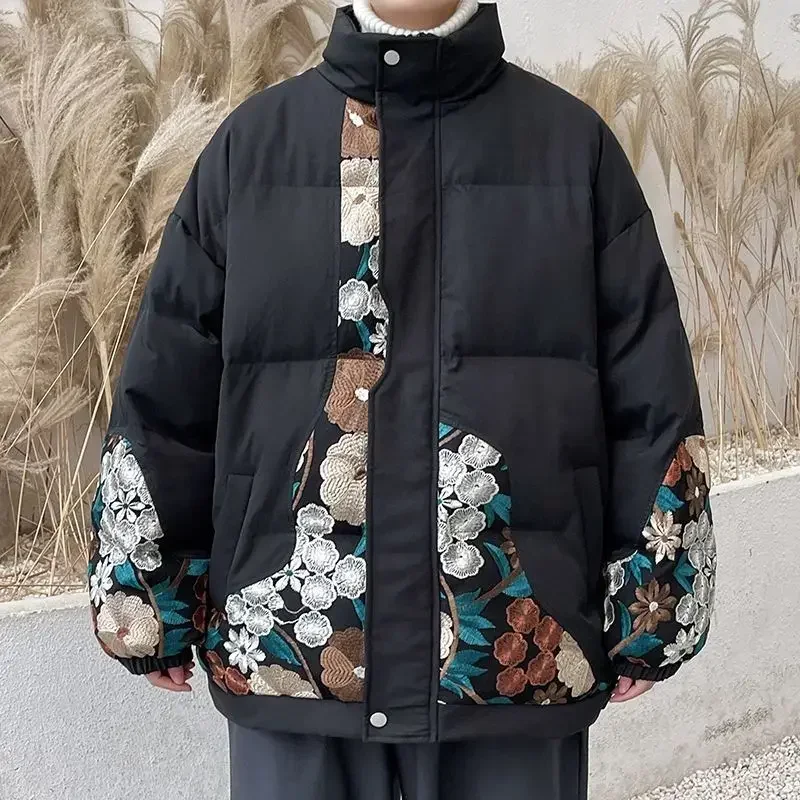 

Trend 2025 Jacket Man Stand Collar Winter Coat for Men Loose High Quality Work Cheap Sale Fast Delvery Cold Korean Reviews Many