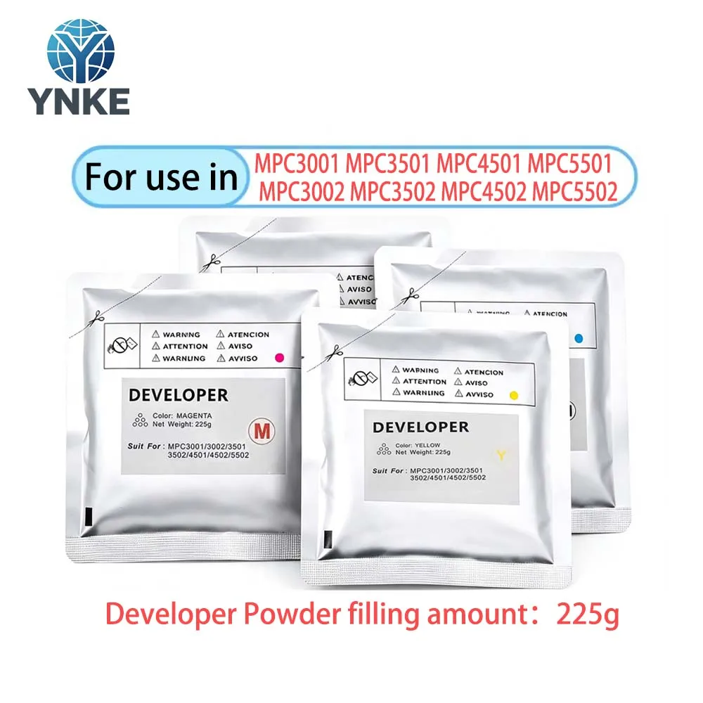 225g Developer For Ricoh MPC3001 MPC3501 MPC4501 MPC5501 MPC3002 MPC3502 MPC4502 MPC5502 Developer Powder OEM Quality Carrier