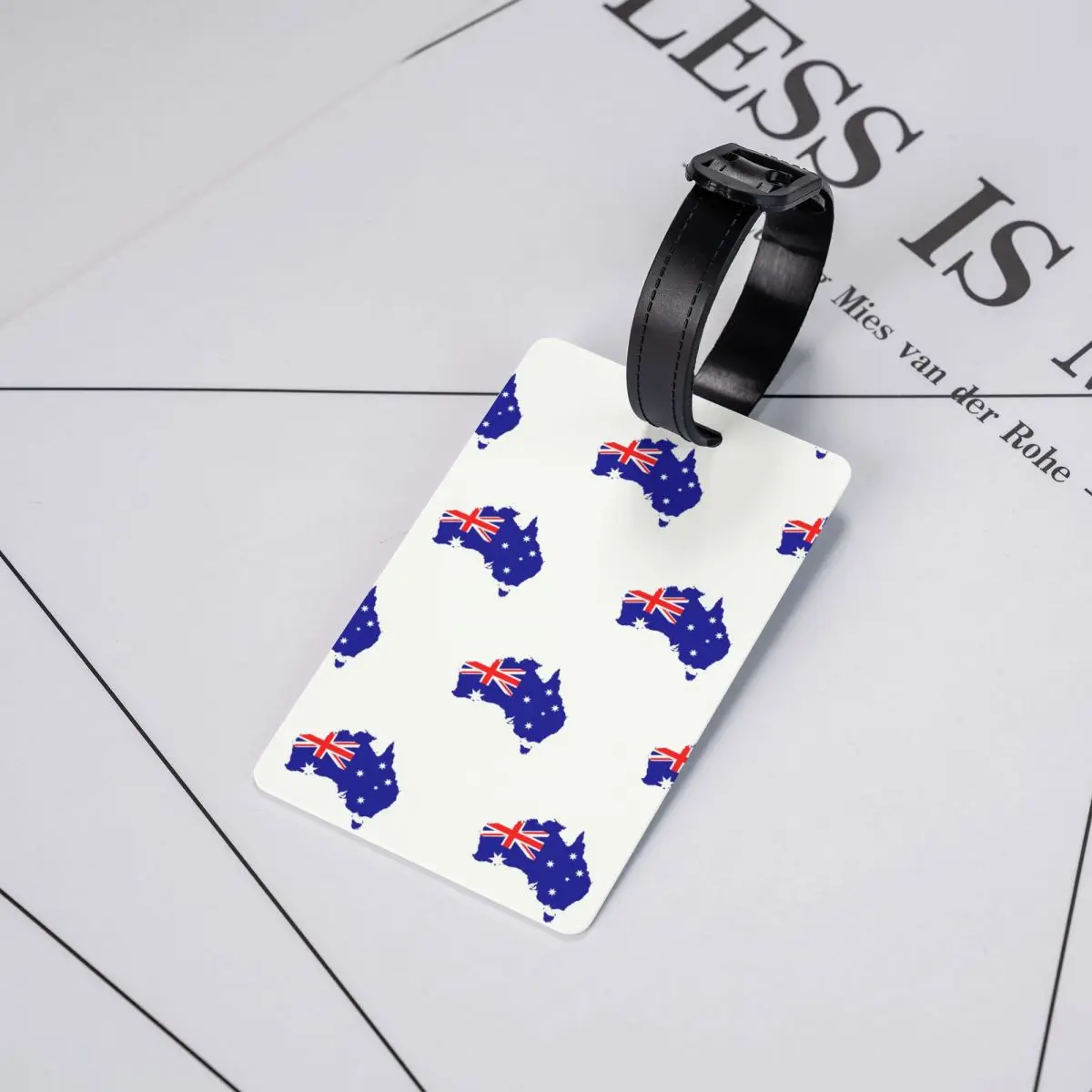 Custom Australia Flag Map Luggage Tag With Name Card Australian Patriotic Privacy Cover ID Label for Travel Bag Suitcase