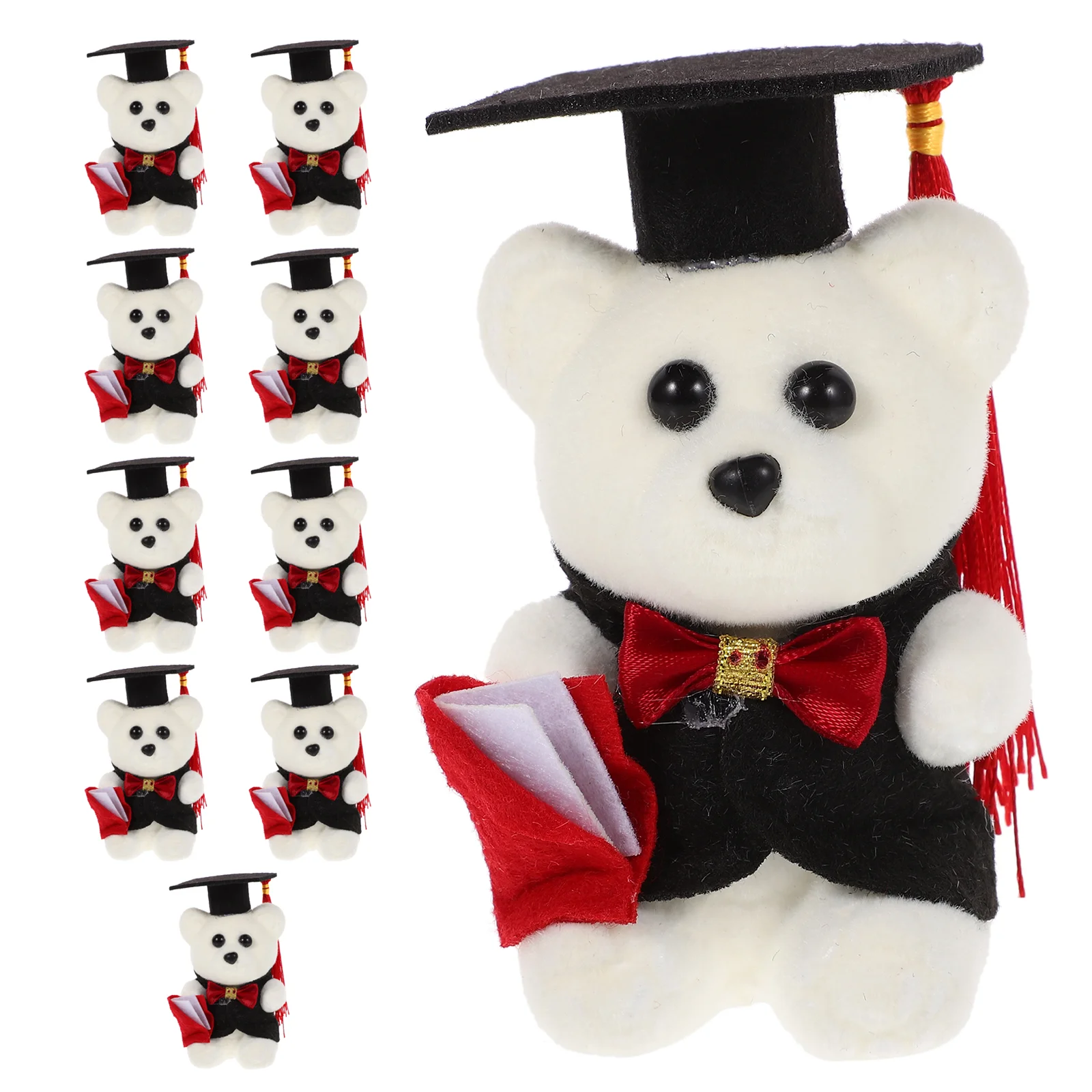 

10 Pcs Cartoon Graduation Gift Men and Women Foam Party Adorable Plush Bear Toy