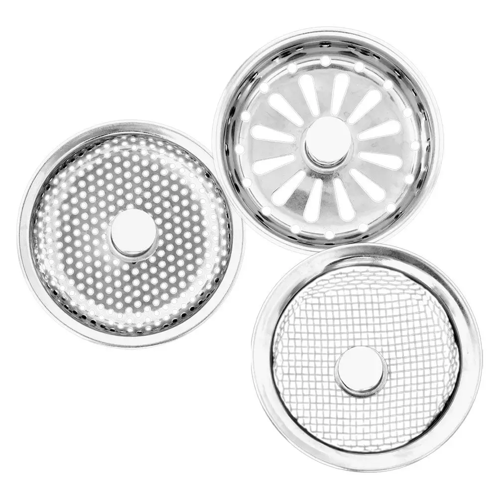 

3Pcs Durable Floor Drain Filter Shower Hair Stopper Kitchen Bathroom Strainer No Clogging Rapid Drainage Shower Drain Cover