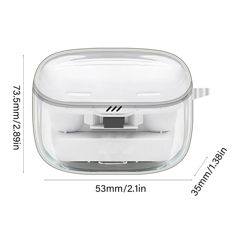 Casing pelindung transparan TPU, penutup lengan pelindung tahan gores tahan guncangan untuk JBL TUNE BUDS 2 Earphone tanpa kabel