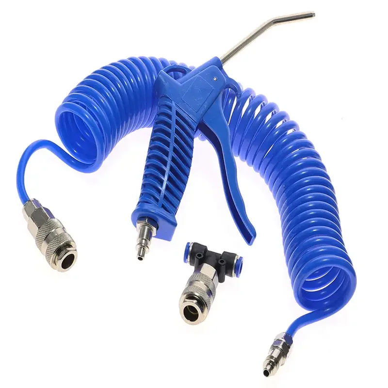 Dust Blows Hose Tool 5M Recoil Hose Air Duster Multi Truck Dust Blower Gun Set Clean 5.5mm Steel Nozzle Blower Spray Tool Kit