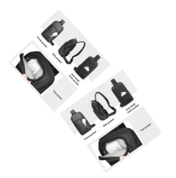 Mark Ryden 11 Handbag Trendy Waterproof Materials Men Chest Bag with Large Capacity Fashion Multi-Pockets Slim bag for male
