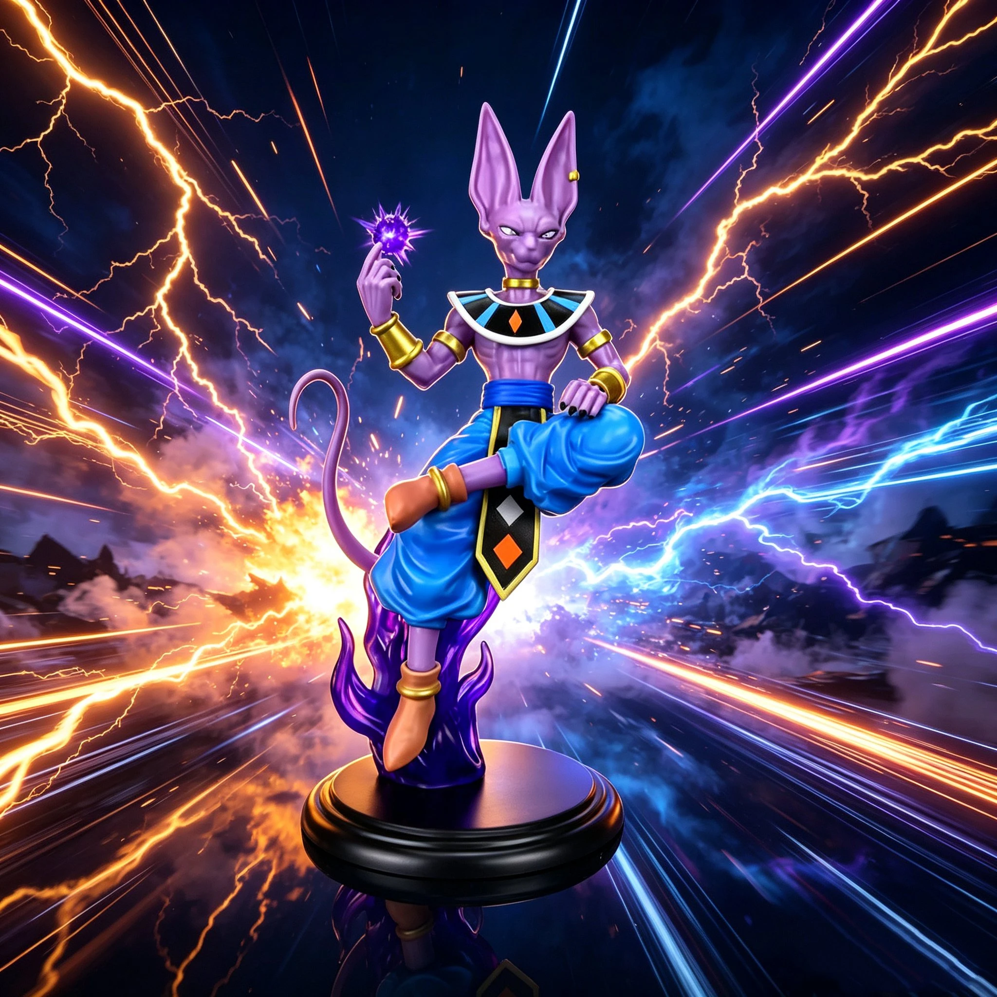 Anime Dragon Ball Z Beerus Figure 20cm/7.87in Super God Of Destruction Beerus Action Figures Collection Mode Toys Gifts