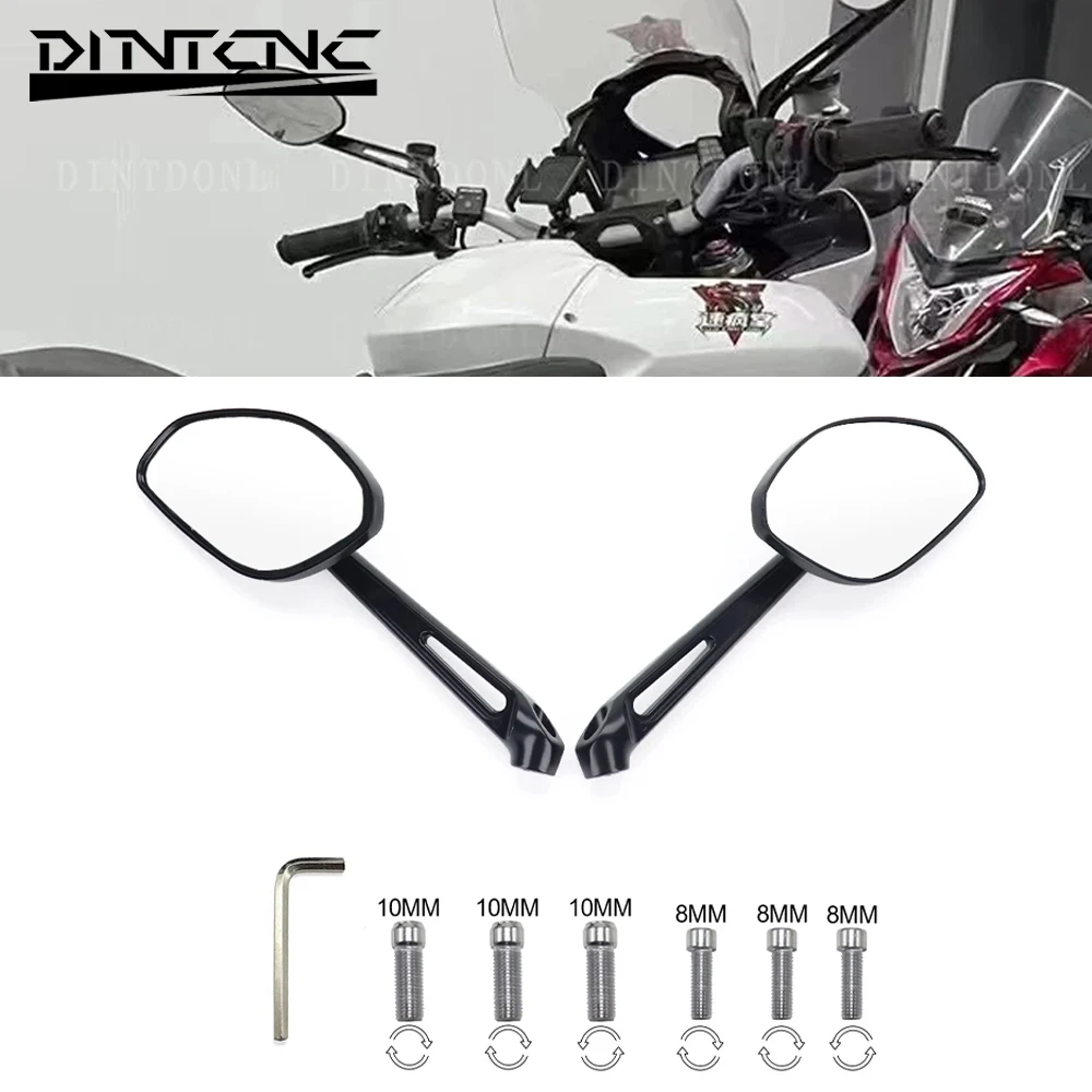 Motorcycle Rear View Mirror Left Right Glass Lenses Accessories For DUCATI Multistrada V4 Pikes Peak V2 950 1200 1260 S Enduro