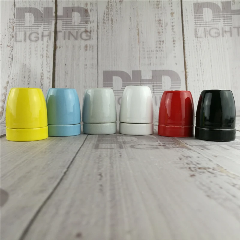Sample order E27 lighting socket DIY industrial pendant lamp part retro 100% high quality ceramic lamp holder