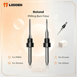 Roland Dental Milling Burs for Lithium Disilicate Zrconia PMMA Dental Lab Materials 0.6 1.0 2.5mm Grinding Tool Dental Dentistry