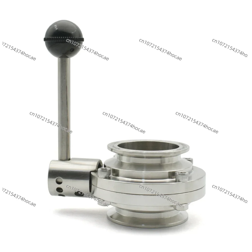 Stainless Steel Sanitary Tri Clamp Butterfly Valve 50.5 64 119mm 3/4-4 Inch Food Grade Pipeline Flow Control Fitting