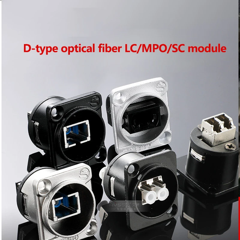 86 Panel Mount D-Type 2-Core Fiber Optic Cable 2LC-LC Dual -Through optical fiber LC/MPO/SC module for High-Speed Network Racks