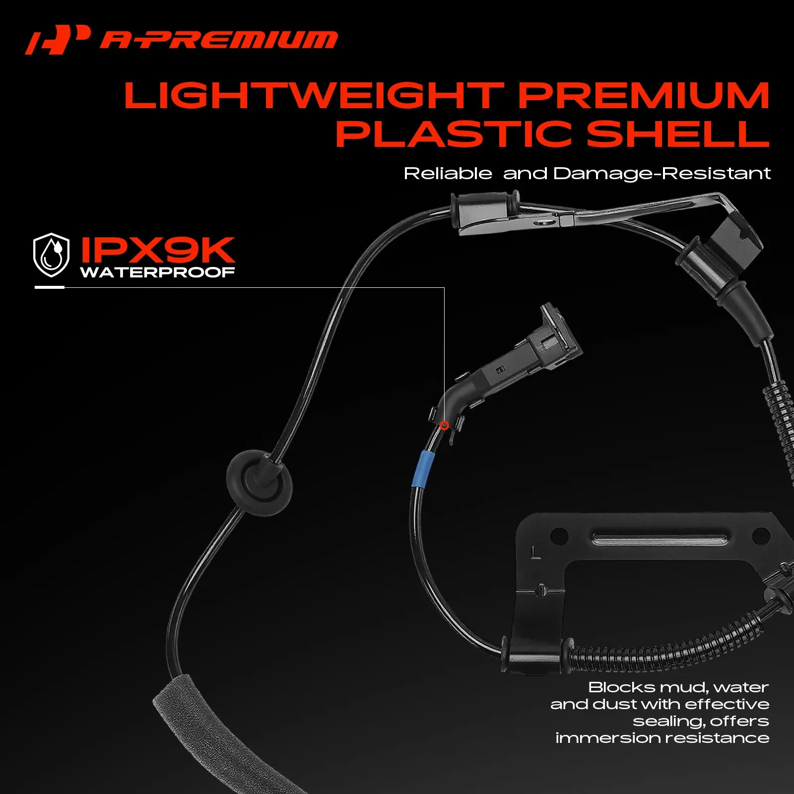 A-Premium Rear Driver Side ABS Wheel Speed Sensor for Hyundai Santa Fe 2006-2012 4