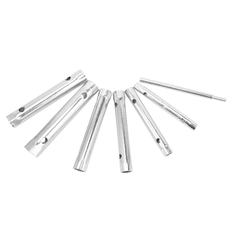 

A53Q-12PC 8-19Mm Metric Tubular Box Wrench Set Tube Bar Spark-Plug Spanner Steel Double Ended For Automotive Plumb Repair