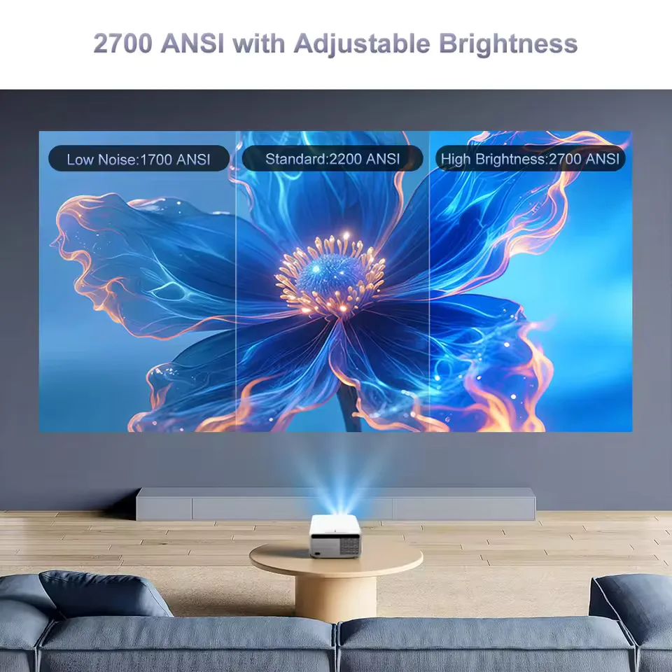 

D9W Mini Pro 4K Projector 2700 ANSI FHD Native Full HD 1080P Smart Android Portable Video Android WiFi Movie Home Theater