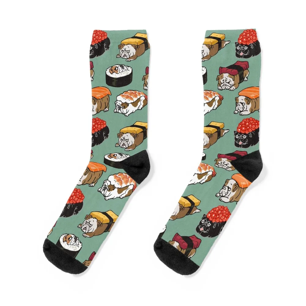 

Sushi English Bulldog Socks sports and leisure designer brand Wholesale anime Socks For Women Men's