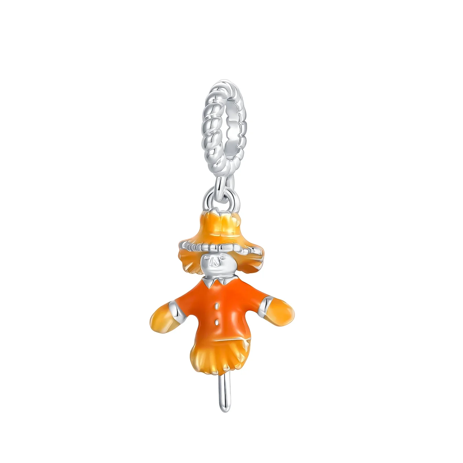 925 Sterling Silber Herz Zirkon Vogelscheuche Kürbis Charms Anhänger Passend für Original Armbänder Damen DIY Schmuck Halloween Party Geschenk – Detail 9