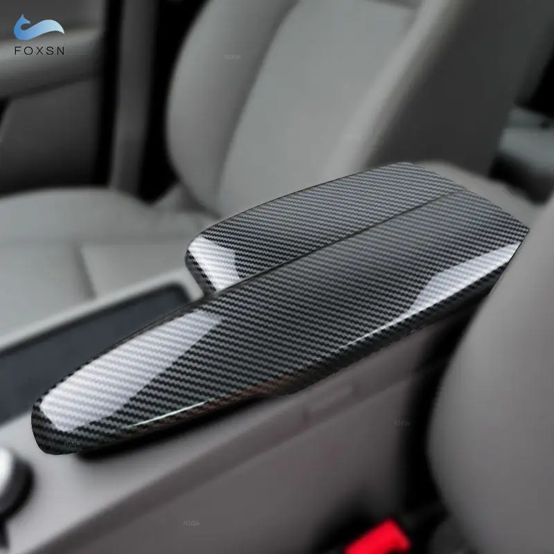 

ABS Carbon Fiber Style Car Accessories Center Control Armrest Box Trim Cover For Mercedes Benz C E GLK Class W204 W212 X204 LHD