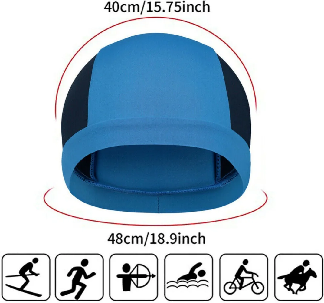 Topi Tengkorak Pendingin Penyerap Kelembapan Pria Topi Beanie Bawah Helm Sepeda Motor Sejuk Topi Kubah Penyerap Keringat