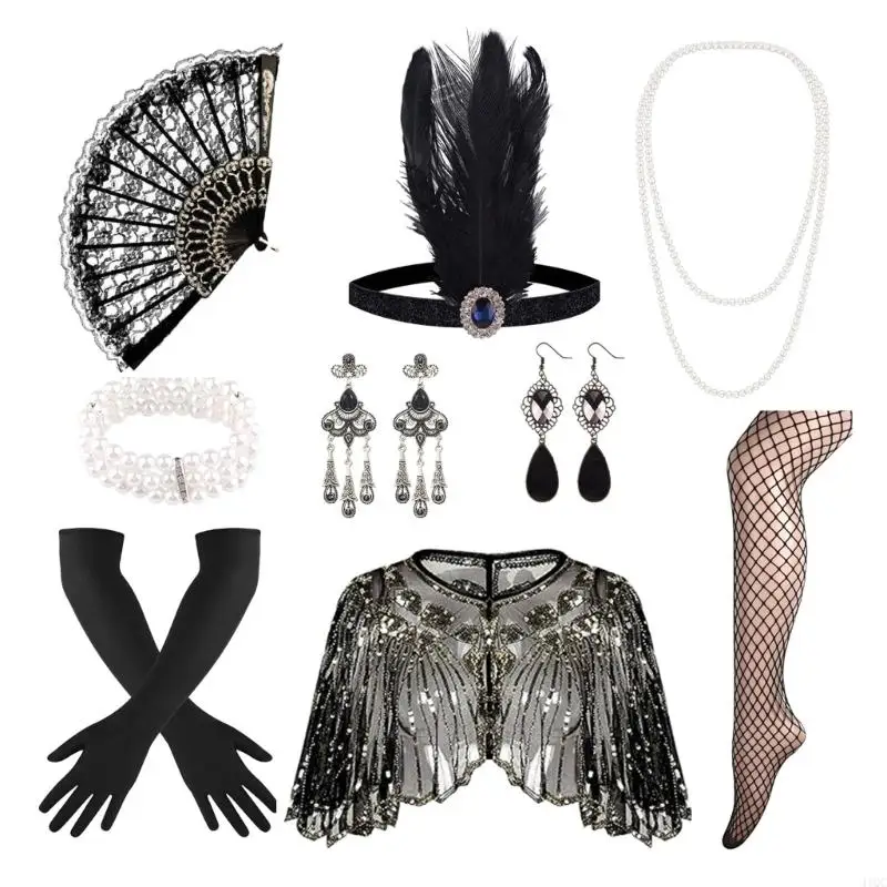 

2025 New Elegant Party Gloves And Shawl Set For Ballroom Dance Costume Accessories