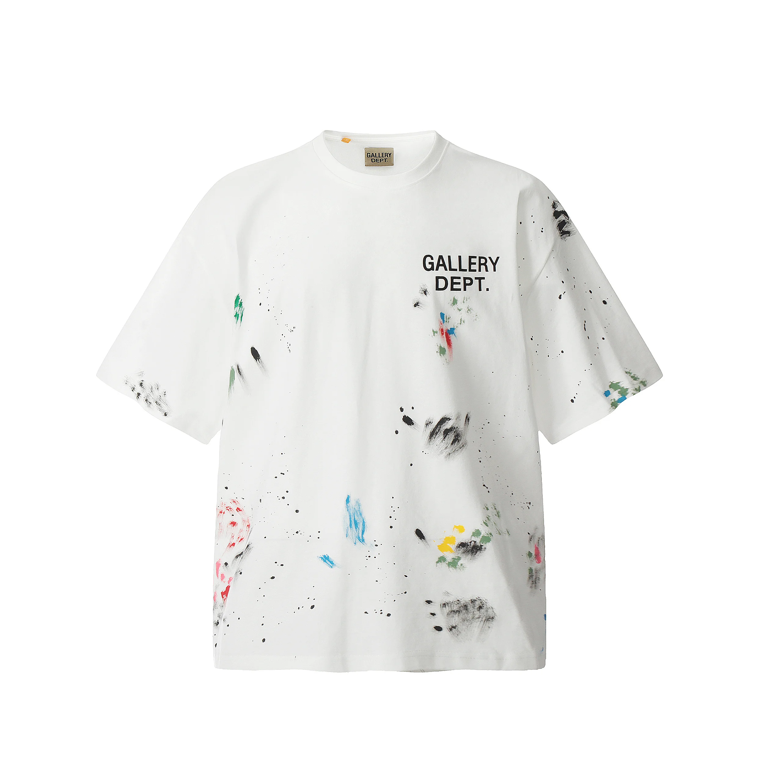 American Hand-Painted Graffiti Letter Trendy Streetwear Loose Casual Unisex Pure Cotton Short Sleeve T-Shirt Citywalk Daily Wear