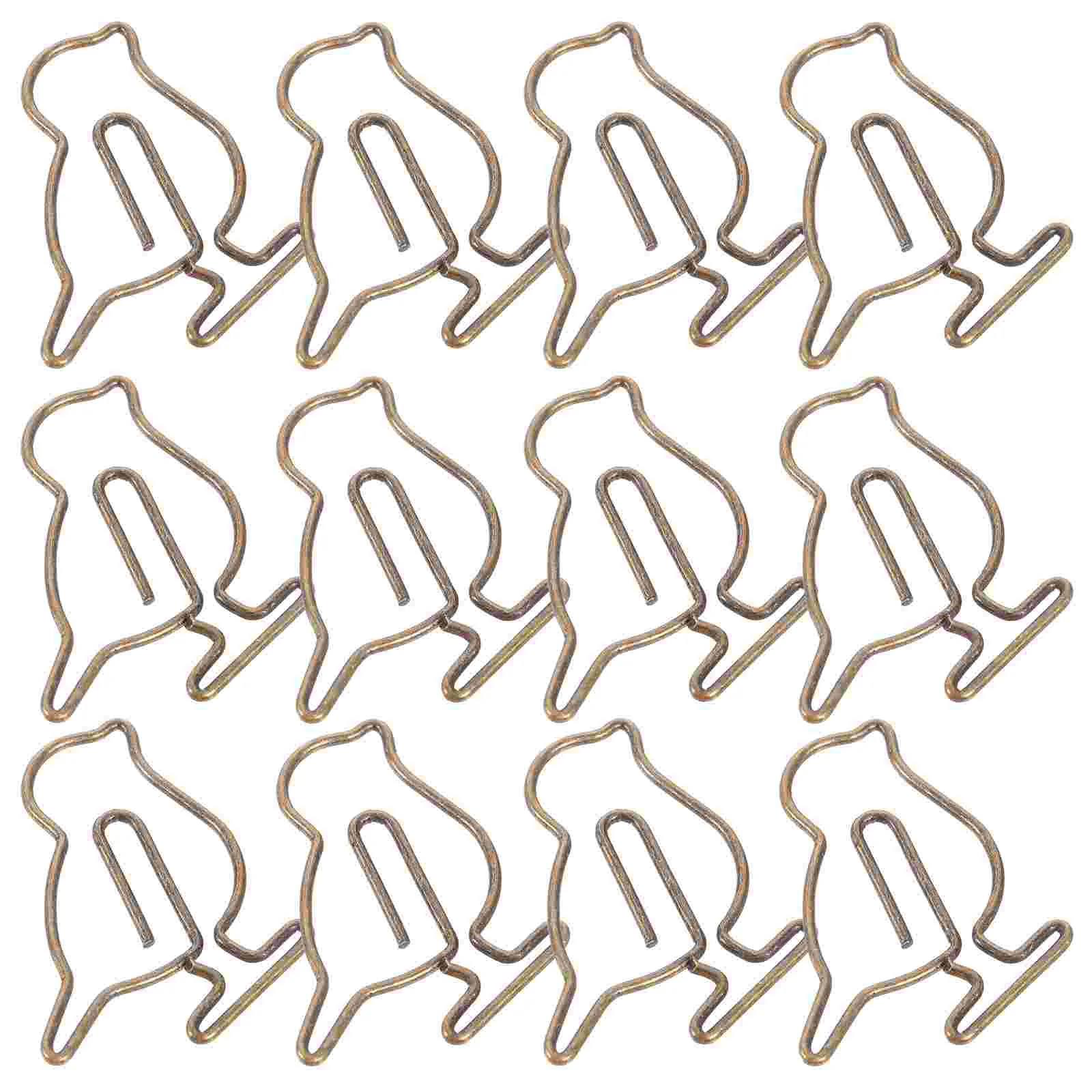 20pcs Paper Clips Delicate Paperclips Cute Paper Memo Clips Document Clips Metal Paperclips metal paper clip